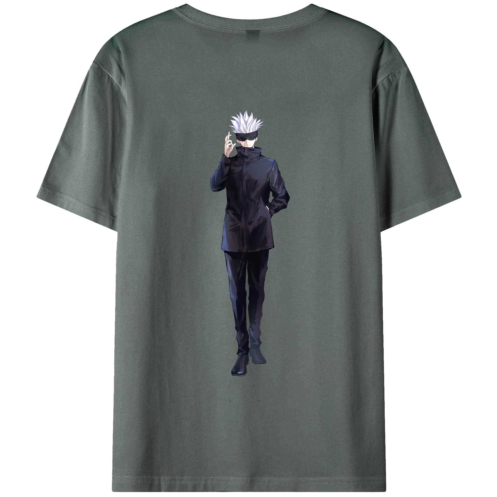 （画像用） 呪術廻戦 Jujutsu Kaisen 綿100％ メンズ半袖Tシャツ（バックプリント） 通気性